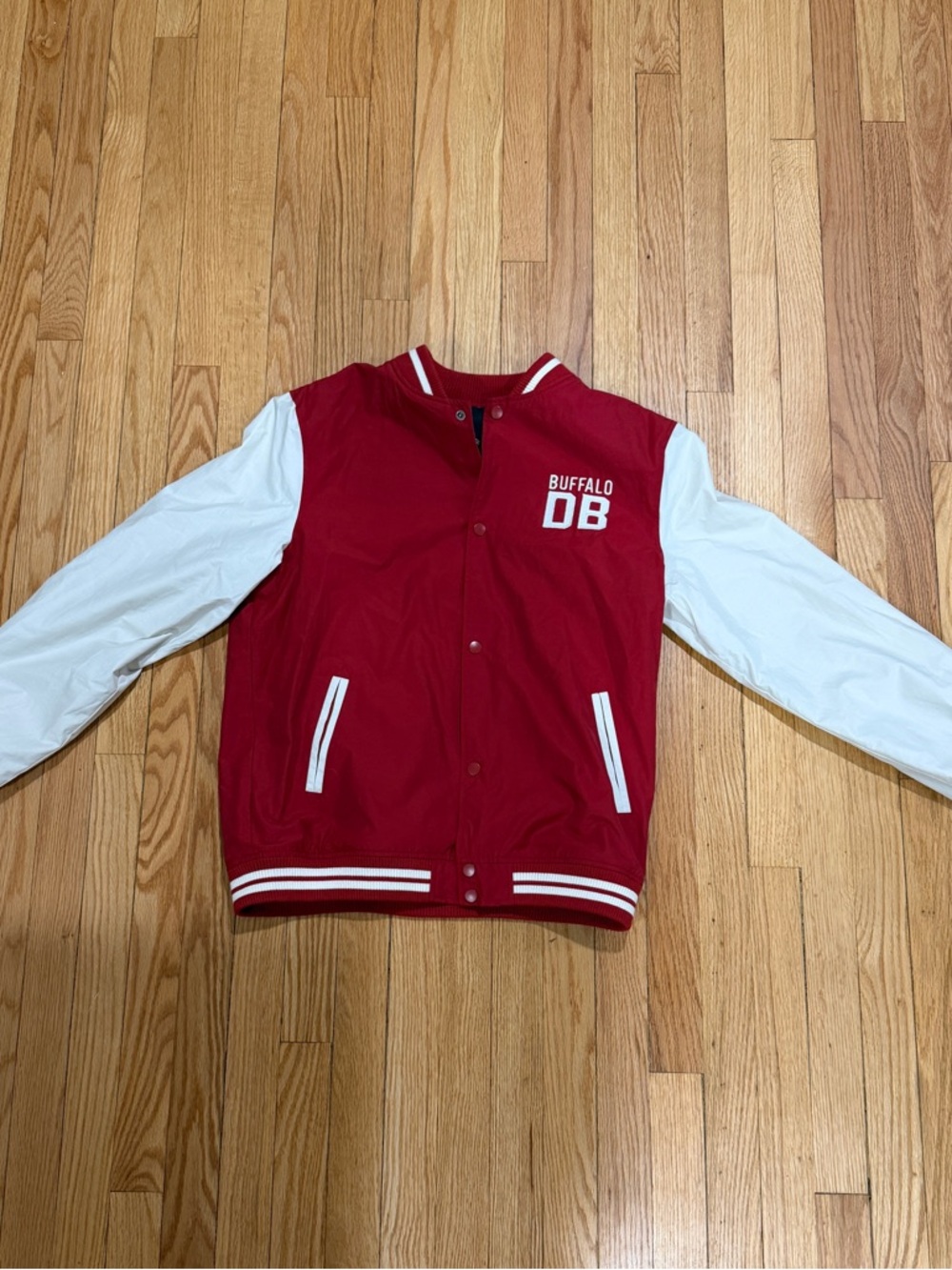 Buffalo David Bitton Red Jacket with White Sleeves